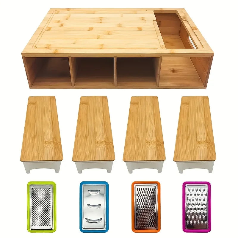 Bamboo Kitchen Prep Station Set