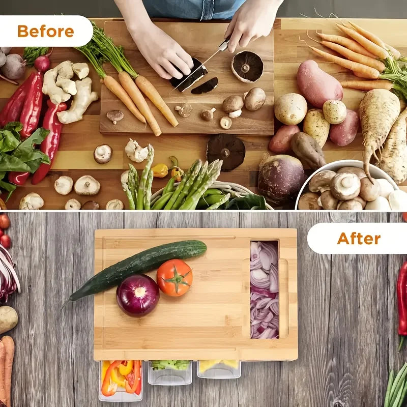 Bamboo Kitchen Prep Station Set