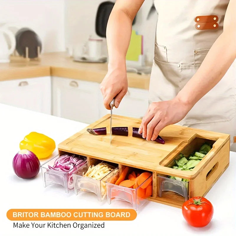 Bamboo Kitchen Prep Station Set