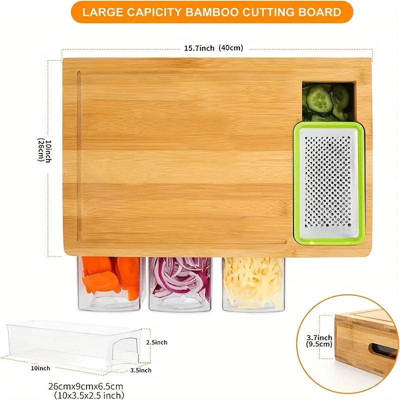 Bamboo Kitchen Prep Station Set